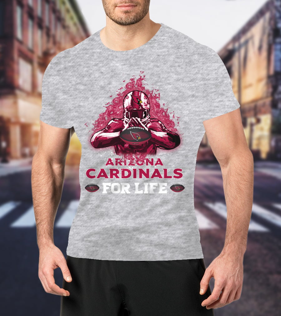 Arizona Cardinals For Life Football Helmet Emblem T-Shirt