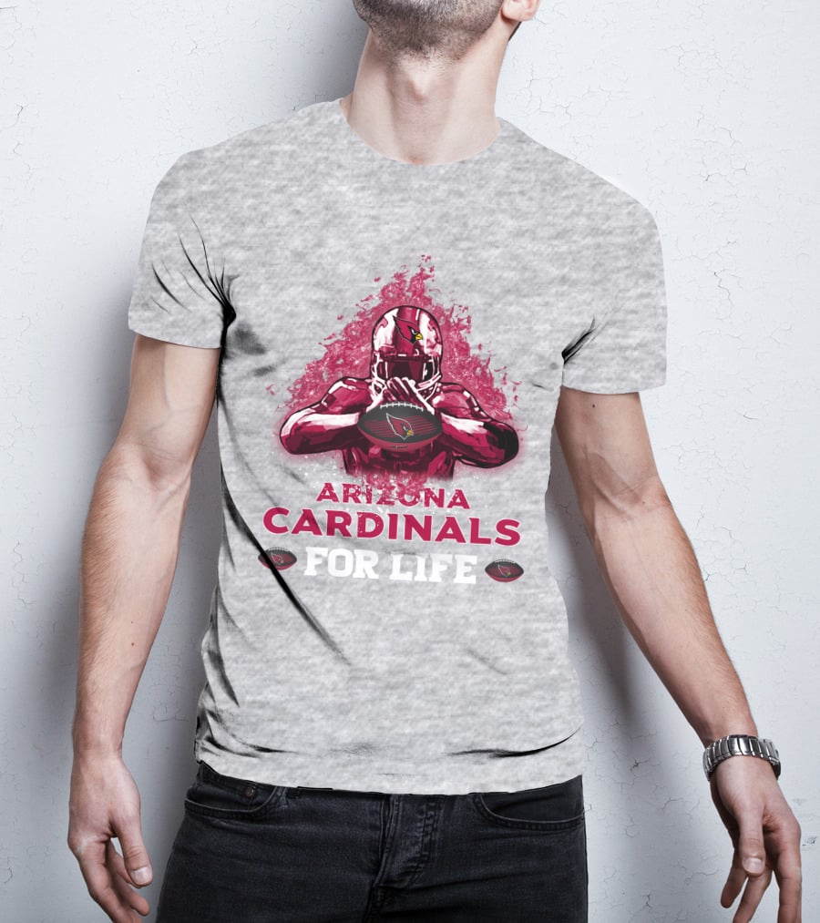 Arizona Cardinals For Life Football Helmet Emblem T-Shirt