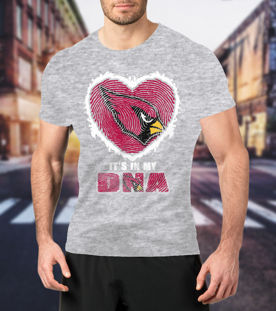 It's In My DNA Arizona Cardinals Heart T-Shirt