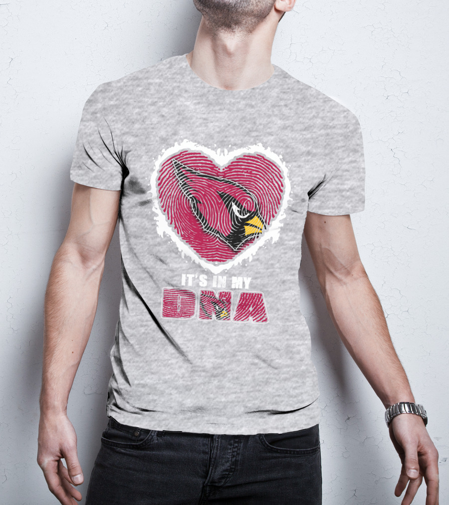 It's In My DNA Arizona Cardinals Heart T-Shirt