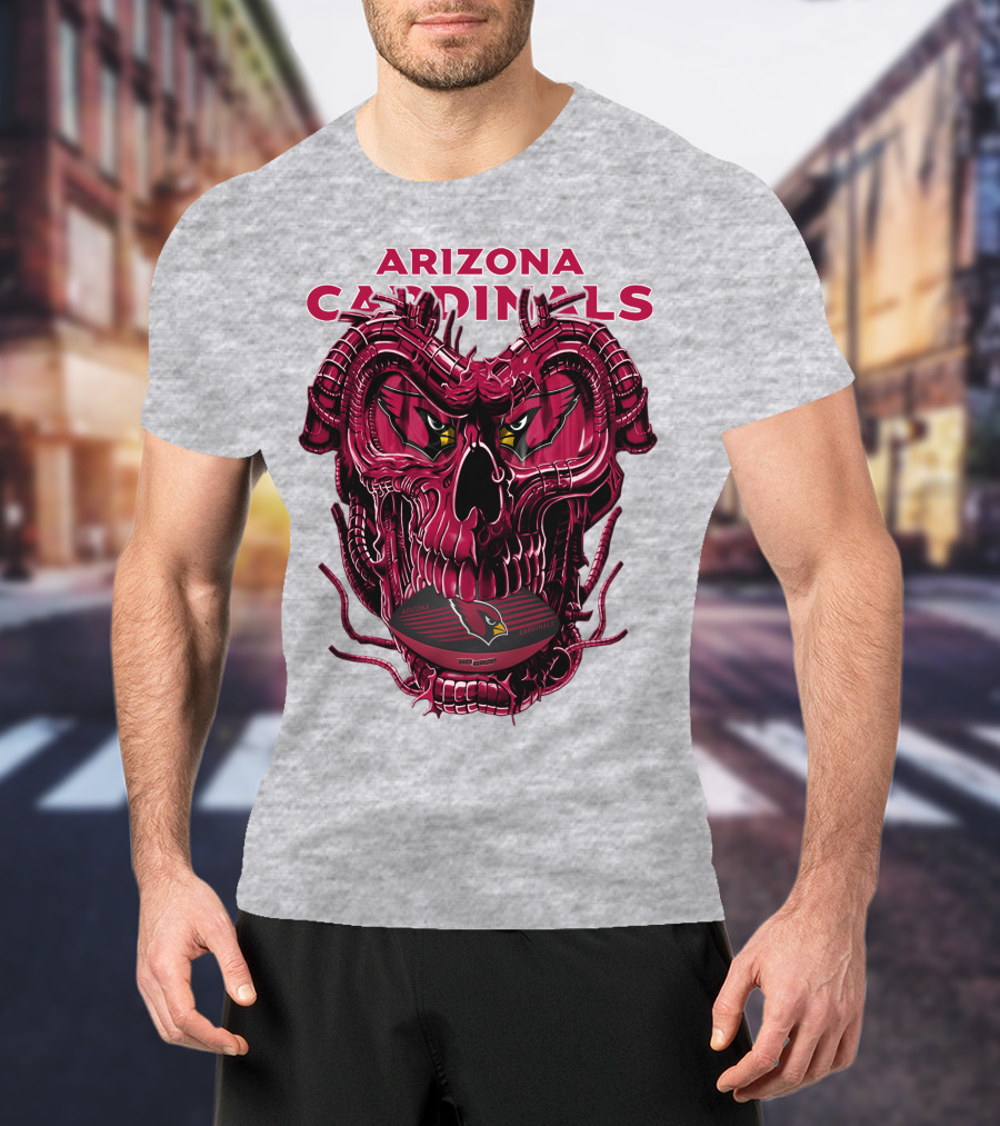 Arizona Cardinals Dragonskull Fusion Gridiron T-Shirt
