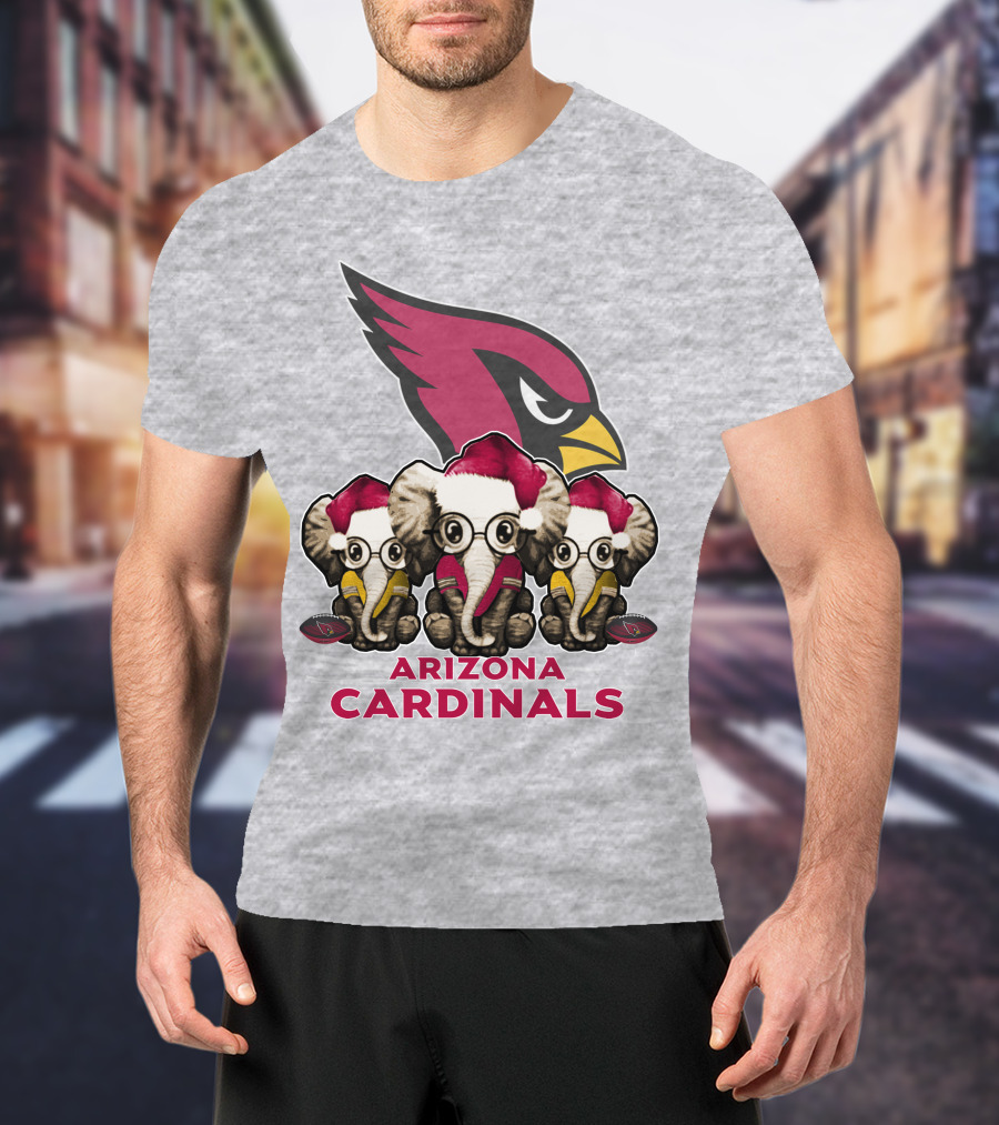Arizona Cardinals Elephants Xmas T-Shirt