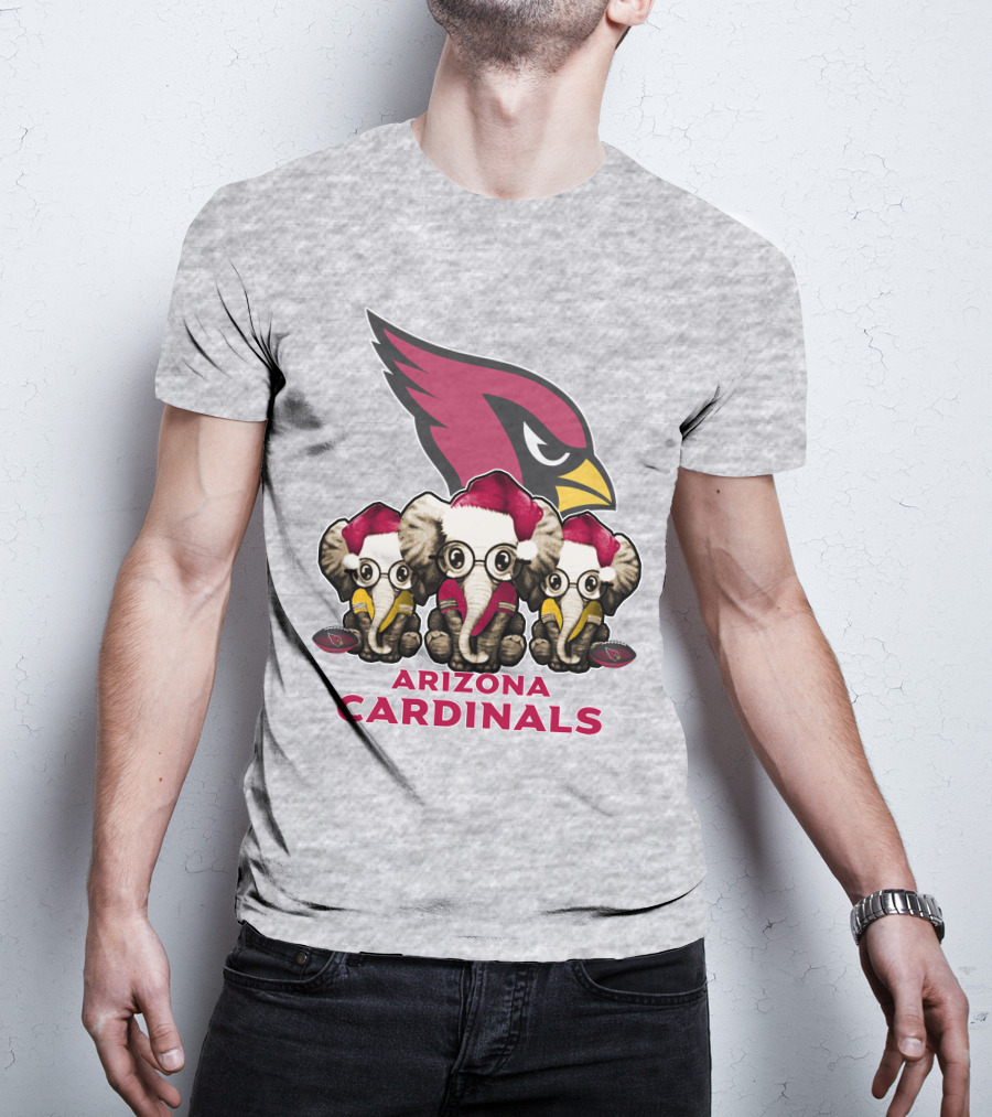 Arizona Cardinals Elephants Xmas T-Shirt