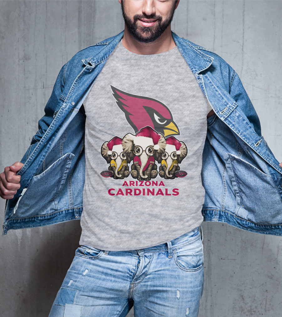 Arizona Cardinals Elephants Xmas T-Shirt