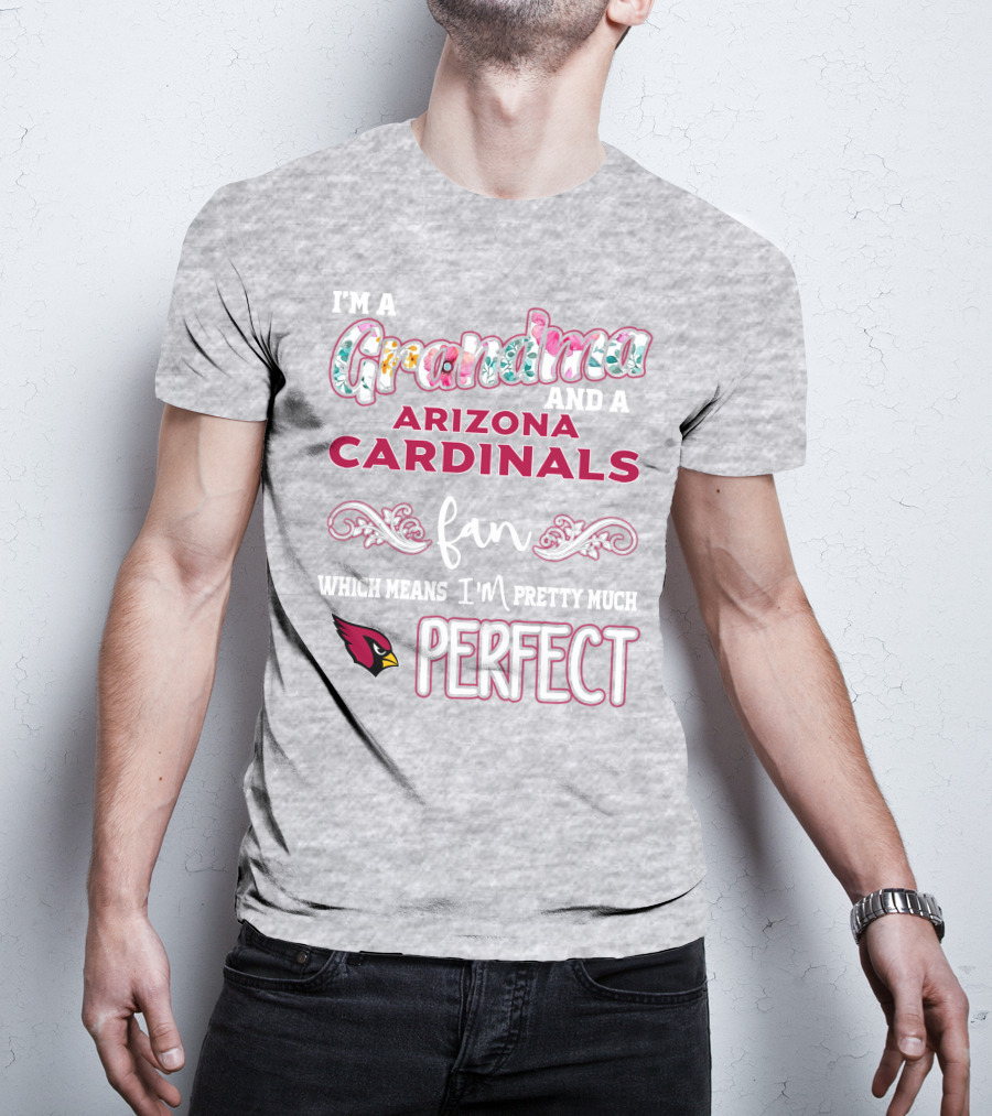 I'm A Grandma And A Arizona Cardinals Fan Which Means I'm Pretty Much Perfect T-Shirt