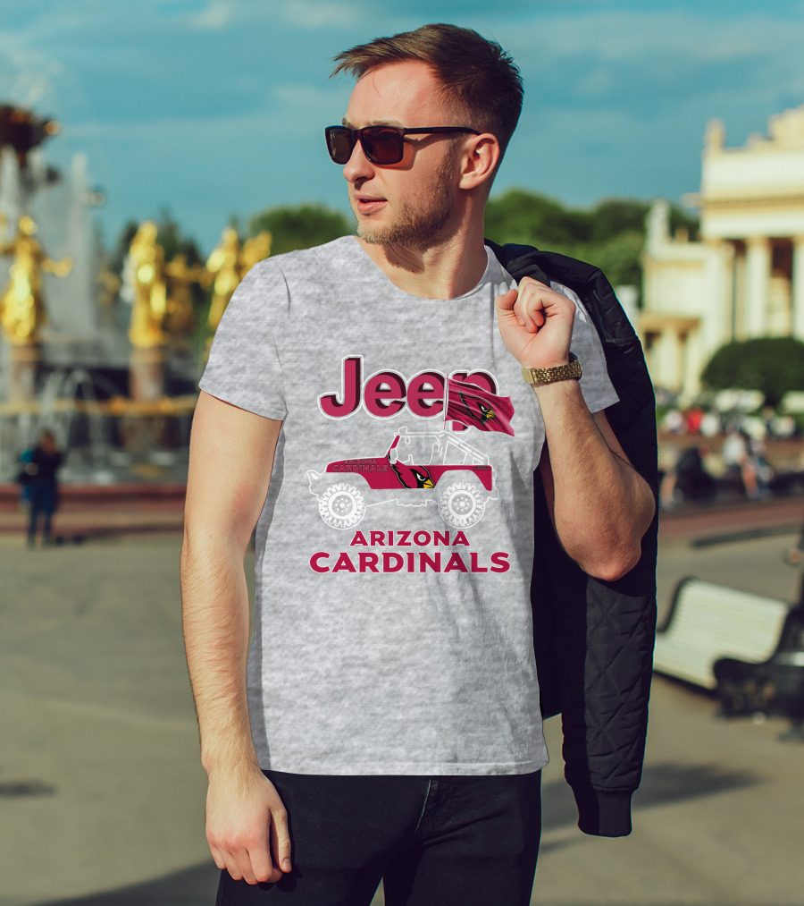 Jeep Arizona Cardinals Off-Road Adventure With Flag T-Shirt