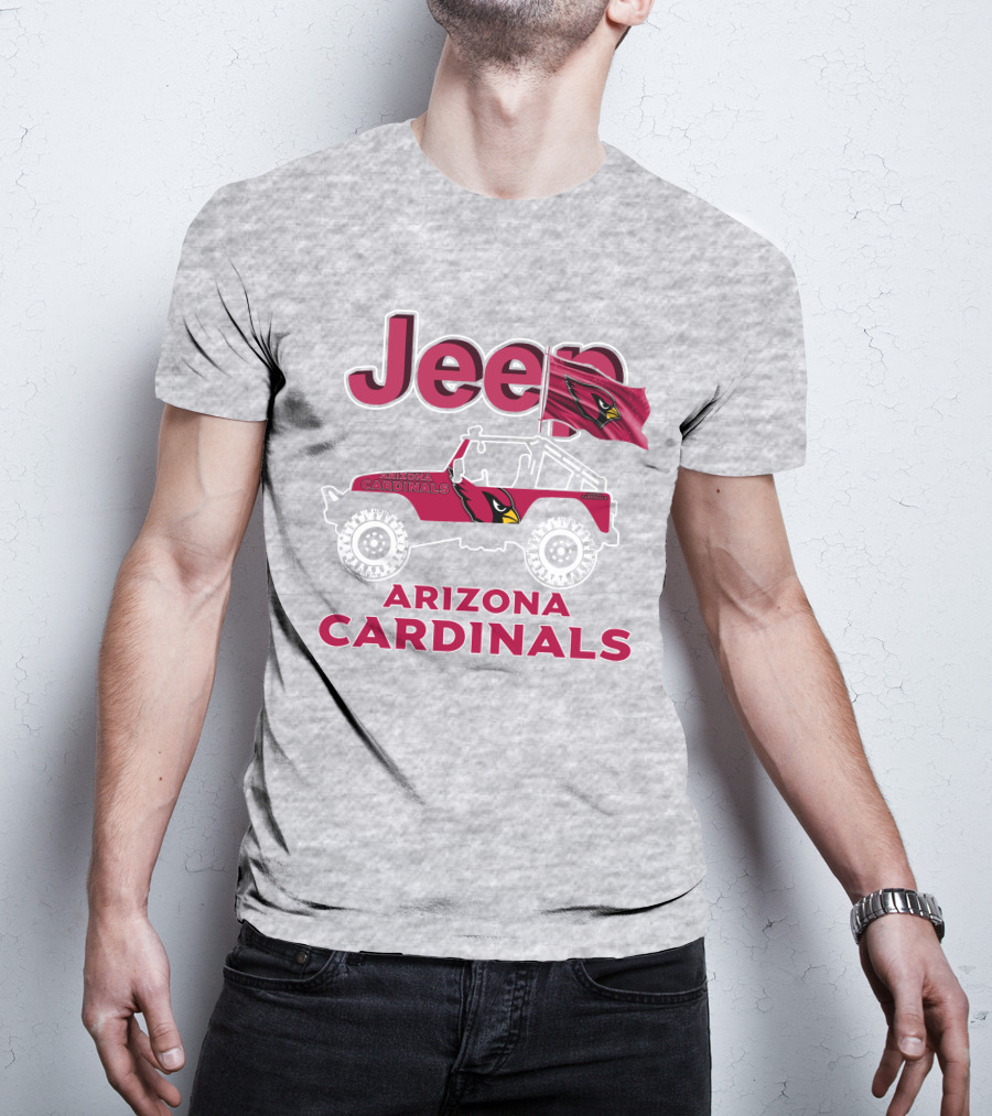 Jeep Arizona Cardinals Off-Road Adventure With Flag T-Shirt