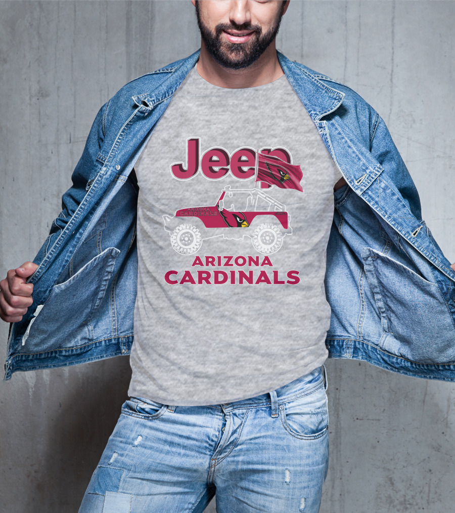 Jeep Arizona Cardinals Off-Road Adventure With Flag T-Shirt