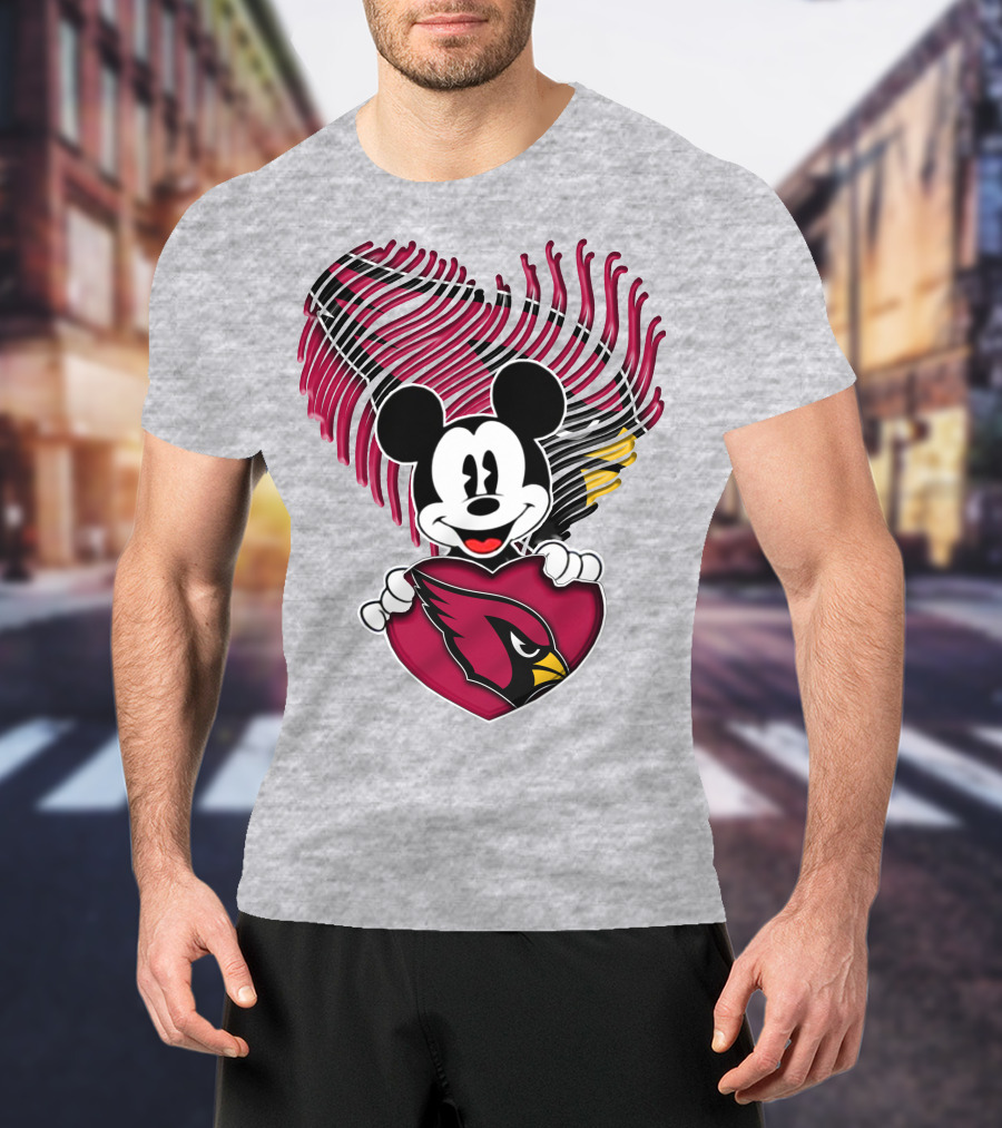 Mick Arizona Cardinals Heart T-Shirt
