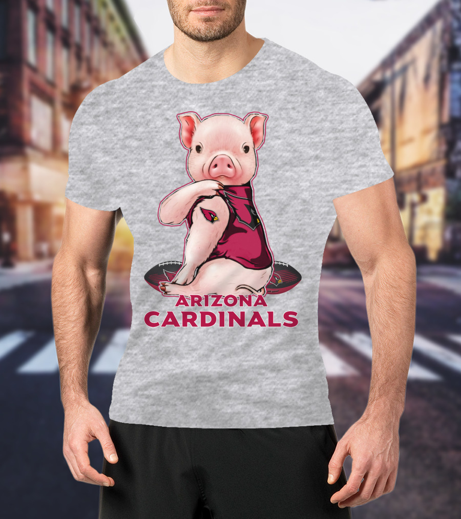 Arizona Cardinals Pig With Football T-Shirt