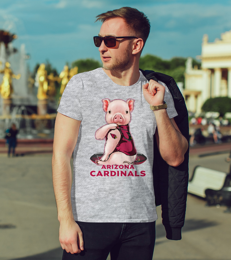 Arizona Cardinals Pig With Football T-Shirt