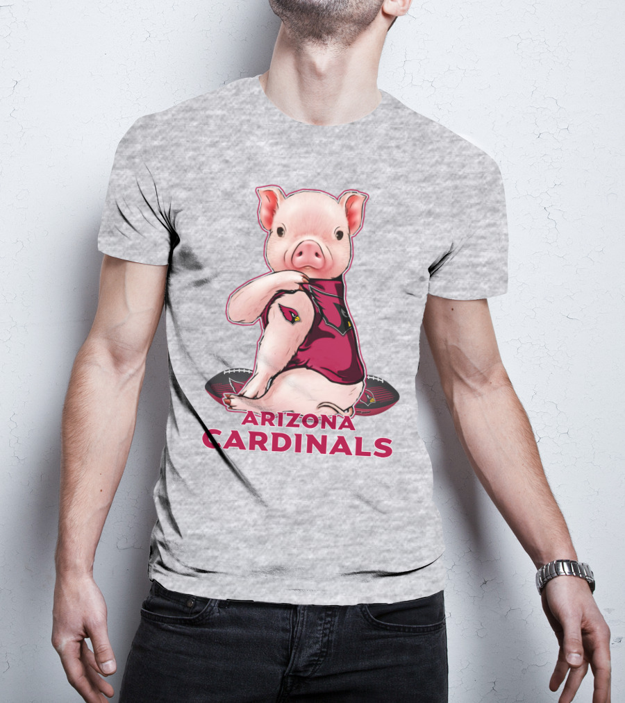 Arizona Cardinals Pig With Football T-Shirt