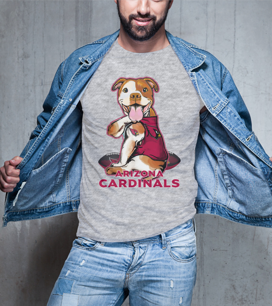 Arizona Cardinals Pitbull Football Fan T-Shirt