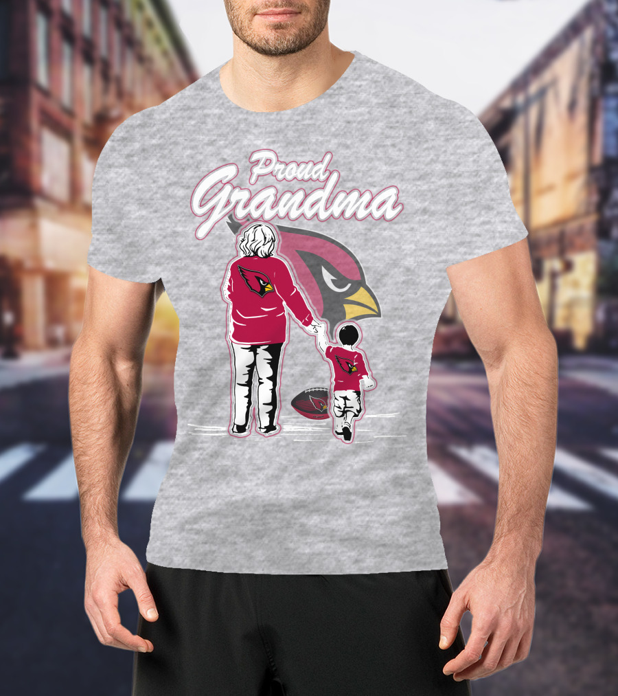 Proud Grandma Arizona Cardinals Family Loyalty Connection T-Shirt