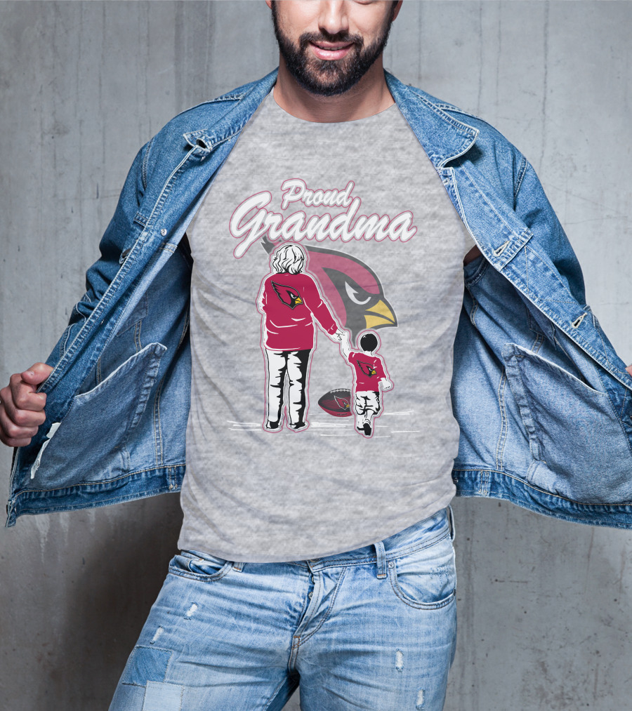 Proud Grandma Arizona Cardinals Family Loyalty Connection T-Shirt