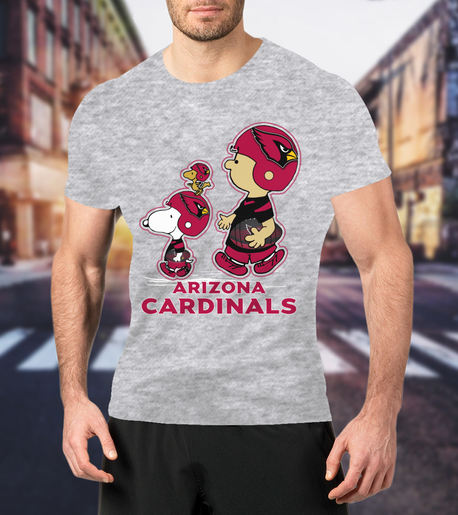 Snpfootball Arizona Cardinals Peanuts Characters Football Helmets T-Shirt