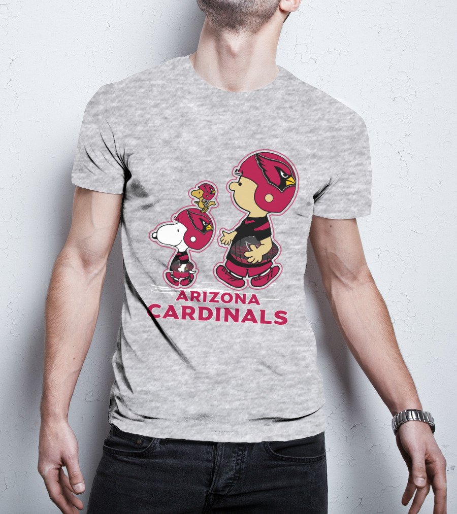 Snpfootball Arizona Cardinals Peanuts Characters Football Helmets T-Shirt