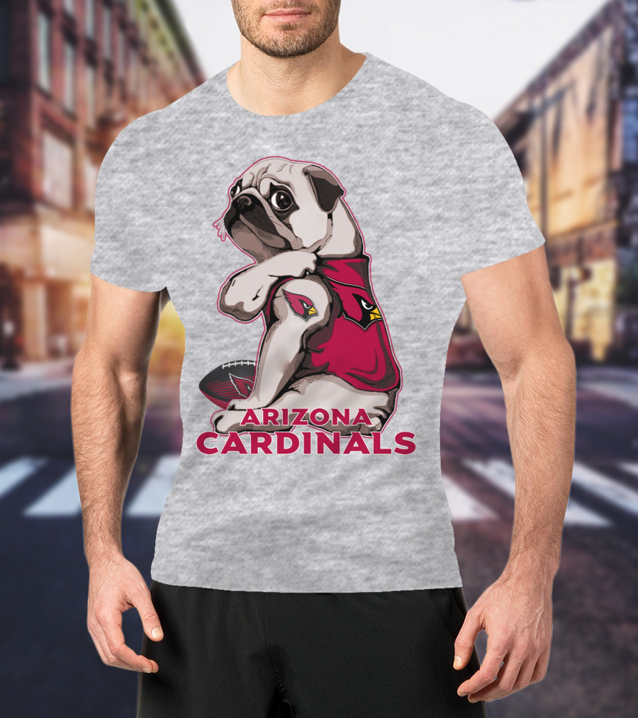 Arizona Cardinals Pug Sports Fan T-Shirt