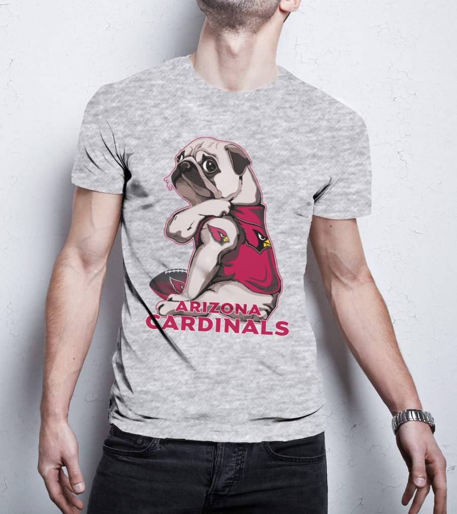 Arizona Cardinals Pug Sports Fan T-Shirt