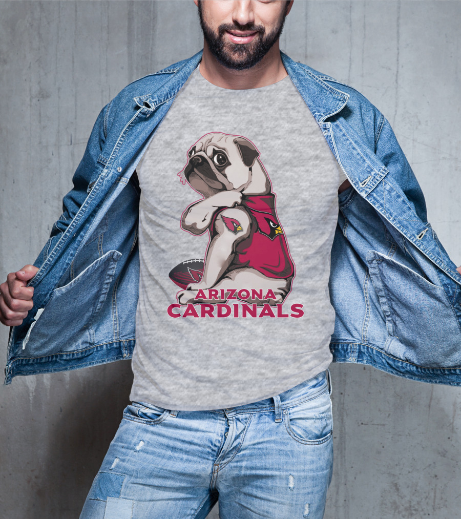 Arizona Cardinals Pug Sports Fan T-Shirt