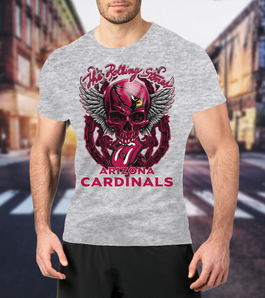 The Rolling Stones Arizona Cardinals Skull Wings T-Shirt