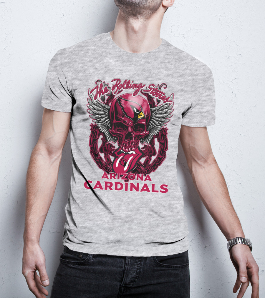 The Rolling Stones Arizona Cardinals Skull Wings T-Shirt