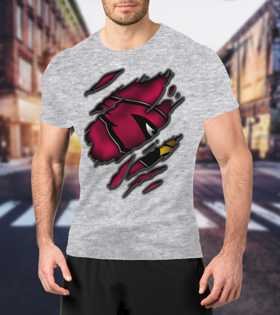 Torn Arizona Cardinals Logo Ripped T-Shirt
