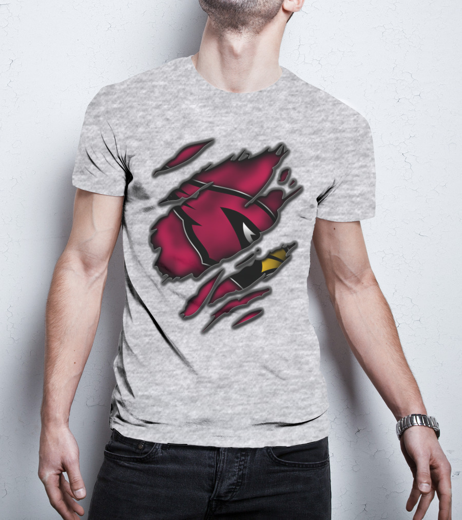 Torn Arizona Cardinals Logo Ripped T-Shirt