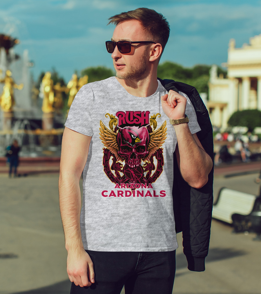 Rush Arizona Cardinals Skull Wings T-Shirt