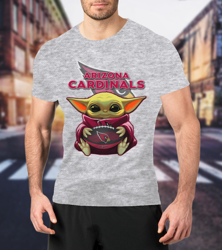 Arizona Cardinals Baby Yoda Football T-Shirt