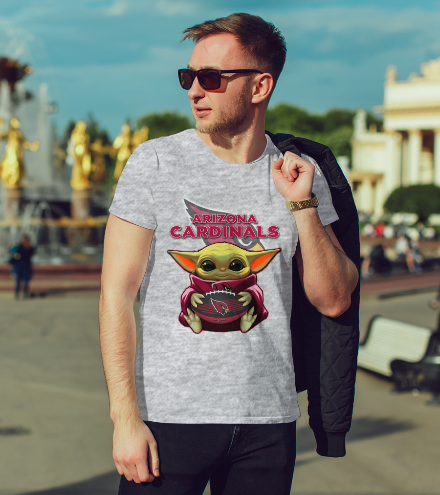 Arizona Cardinals Baby Yoda Football T-Shirt