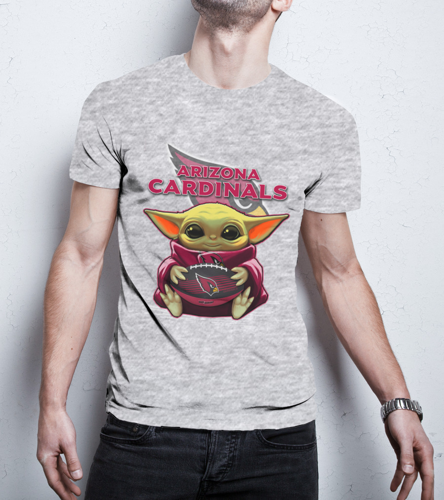 Arizona Cardinals Baby Yoda Football T-Shirt
