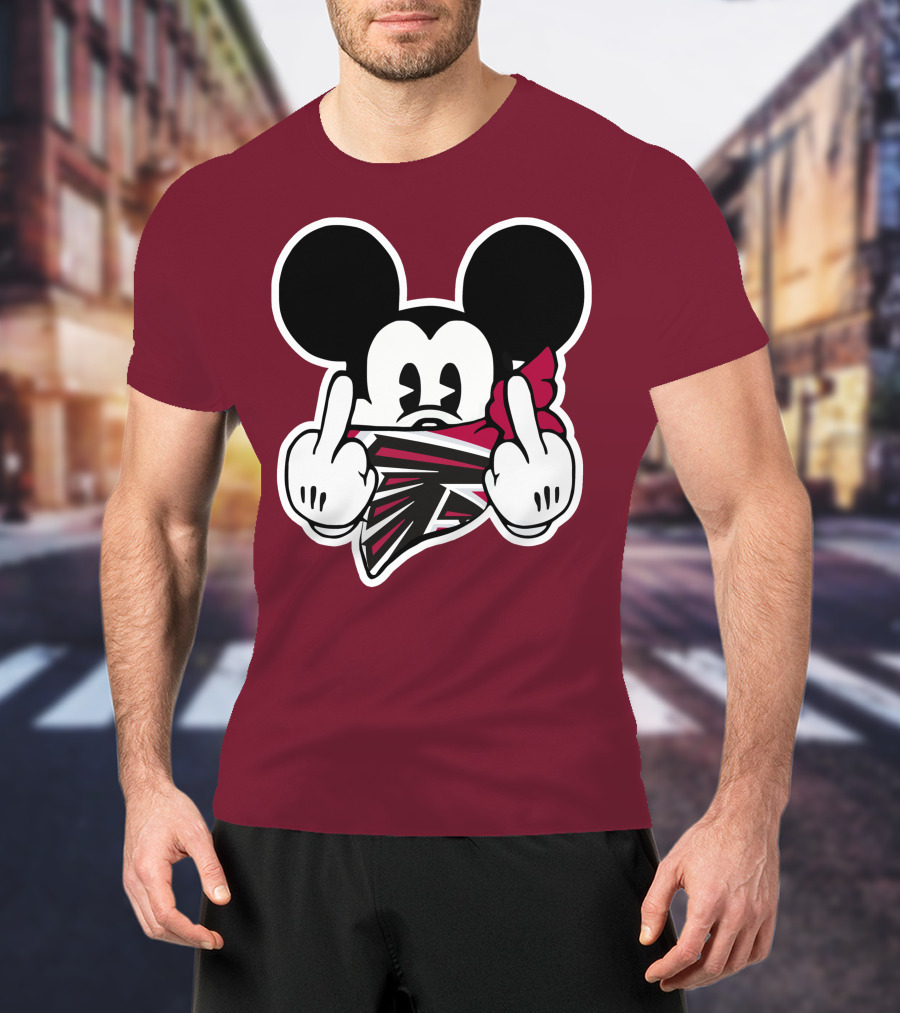 Atlanta Falcons Mickey Mouse Bandana Gesture T-Shirt