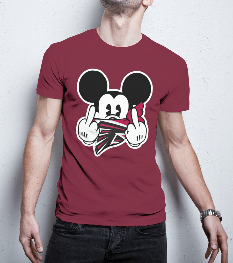 Atlanta Falcons Mickey Mouse Bandana Gesture T-Shirt
