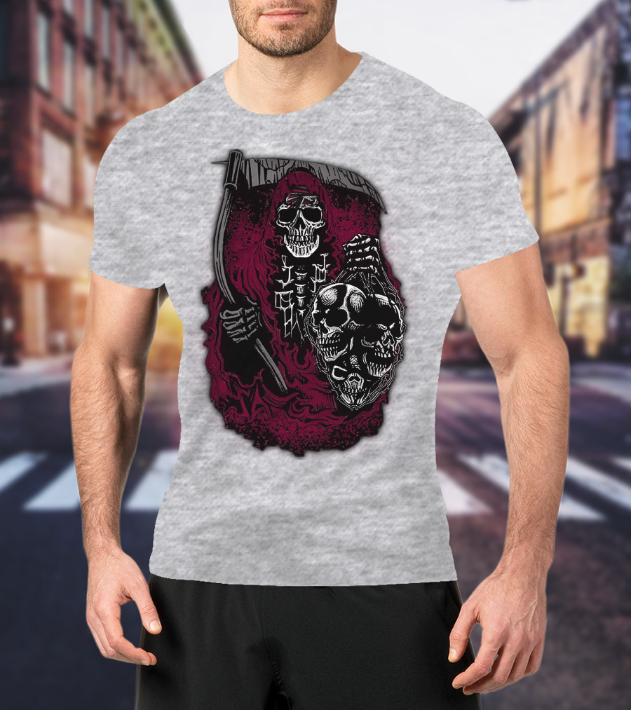 Atlanta Falcons 03 Grim Reaper Skull T-Shirt