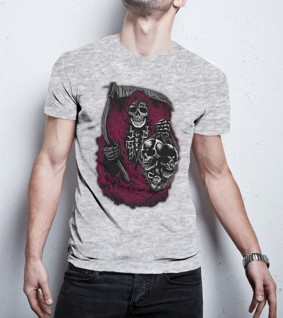 Atlanta Falcons 03 Grim Reaper Skull T-Shirt