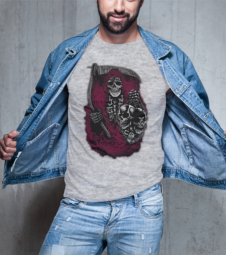 Atlanta Falcons 03 Grim Reaper Skull T-Shirt