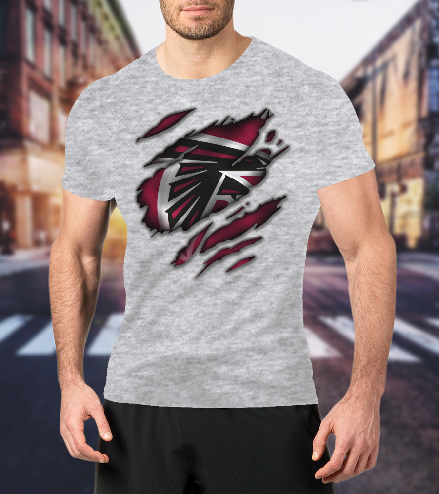Atlanta Falcons Logo Claw Marks T-Shirt