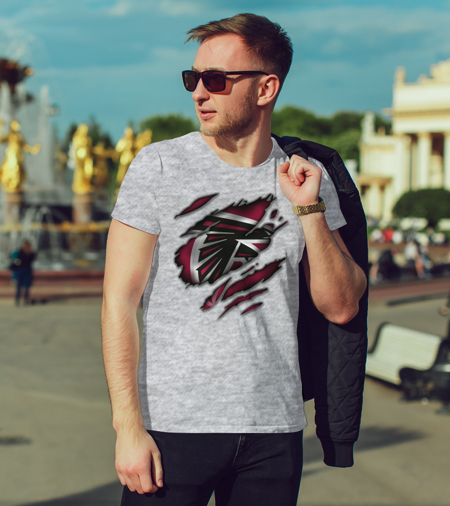 Atlanta Falcons Logo Claw Marks T-Shirt