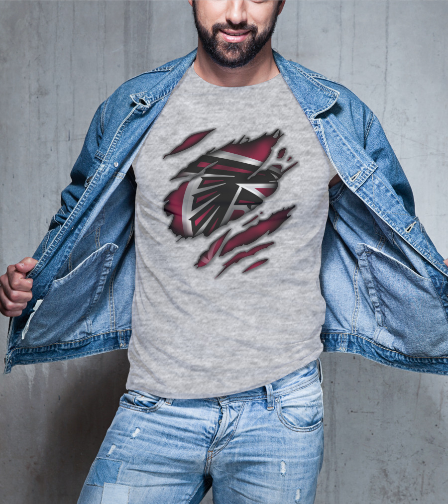 Atlanta Falcons Logo Claw Marks T-Shirt