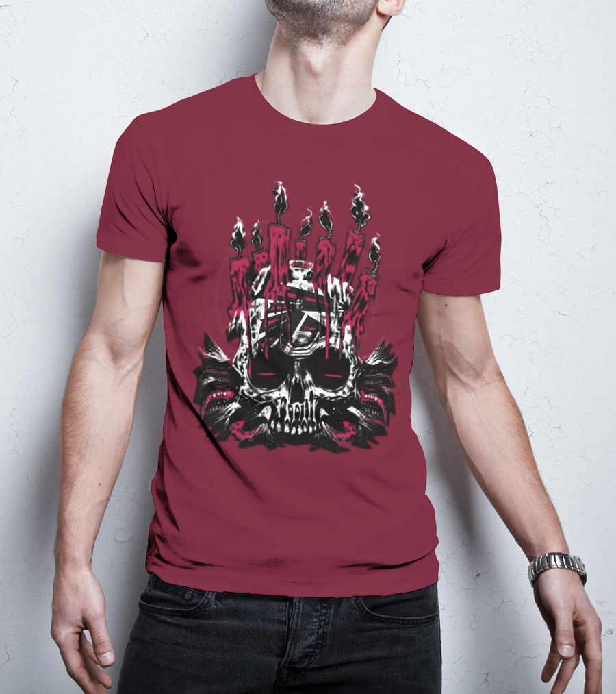 Atlanta Falcons 46 Skull Candles T-Shirt