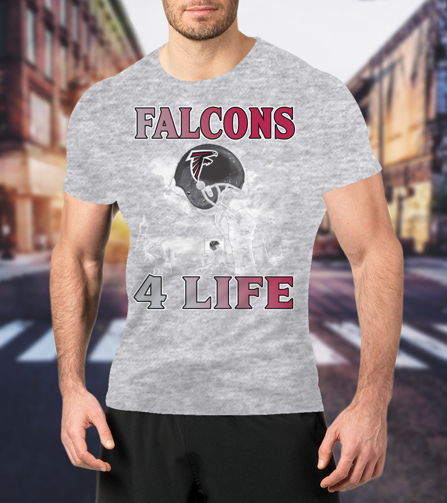 Falcons 4 Life Atlanta Falcons Helmet Team Spirit T-Shirt