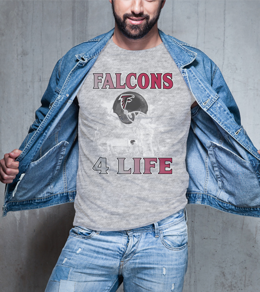 Falcons 4 Life Atlanta Falcons Helmet Team Spirit T-Shirt