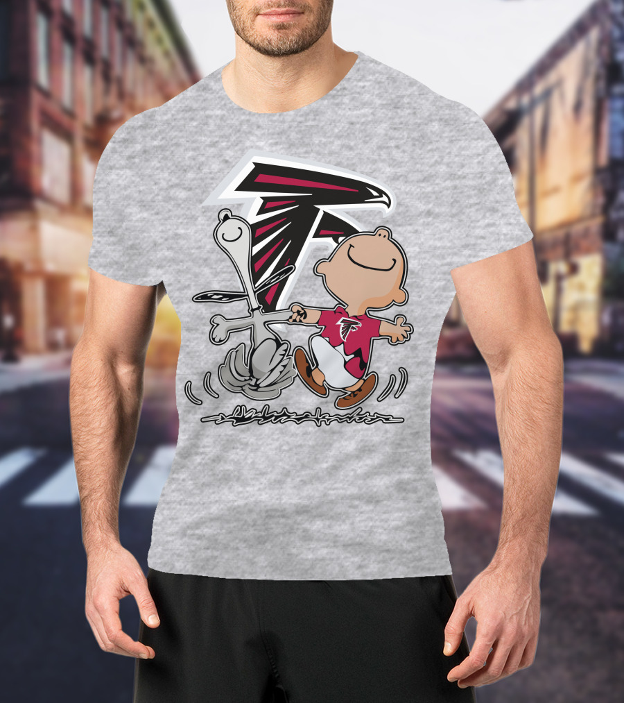 Atlanta Falcons Snoopy Dance Nfl Fan Artwork T-Shirt