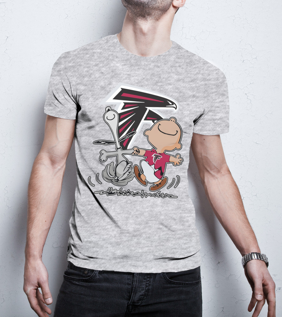 Atlanta Falcons Snoopy Dance Nfl Fan Artwork T-Shirt