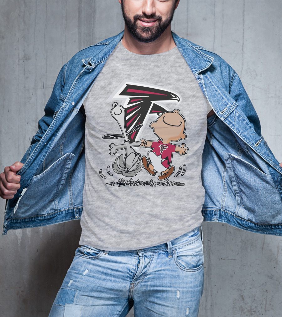 Atlanta Falcons Snoopy Dance Nfl Fan Artwork T-Shirt