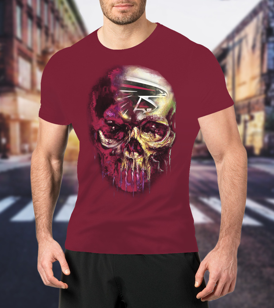 Atlanta Falcons Skull Art T-Shirt