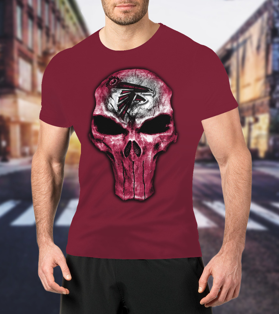 Atlanta Falcons Skull Logo Design 52 T-Shirt