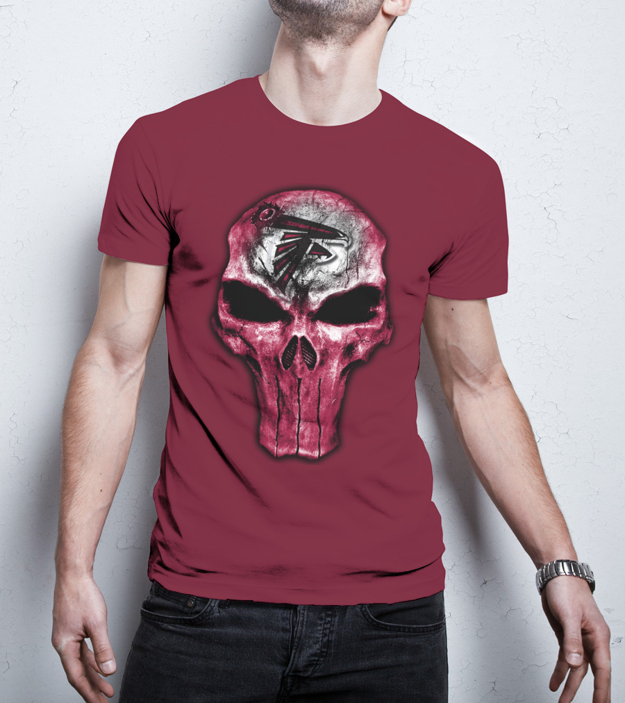 Atlanta Falcons Skull Logo Design 52 T-Shirt