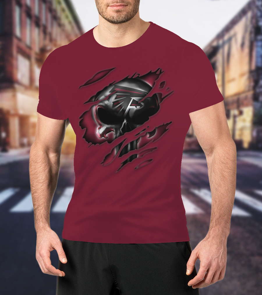 Atlanta Falcons Skull T-Shirt